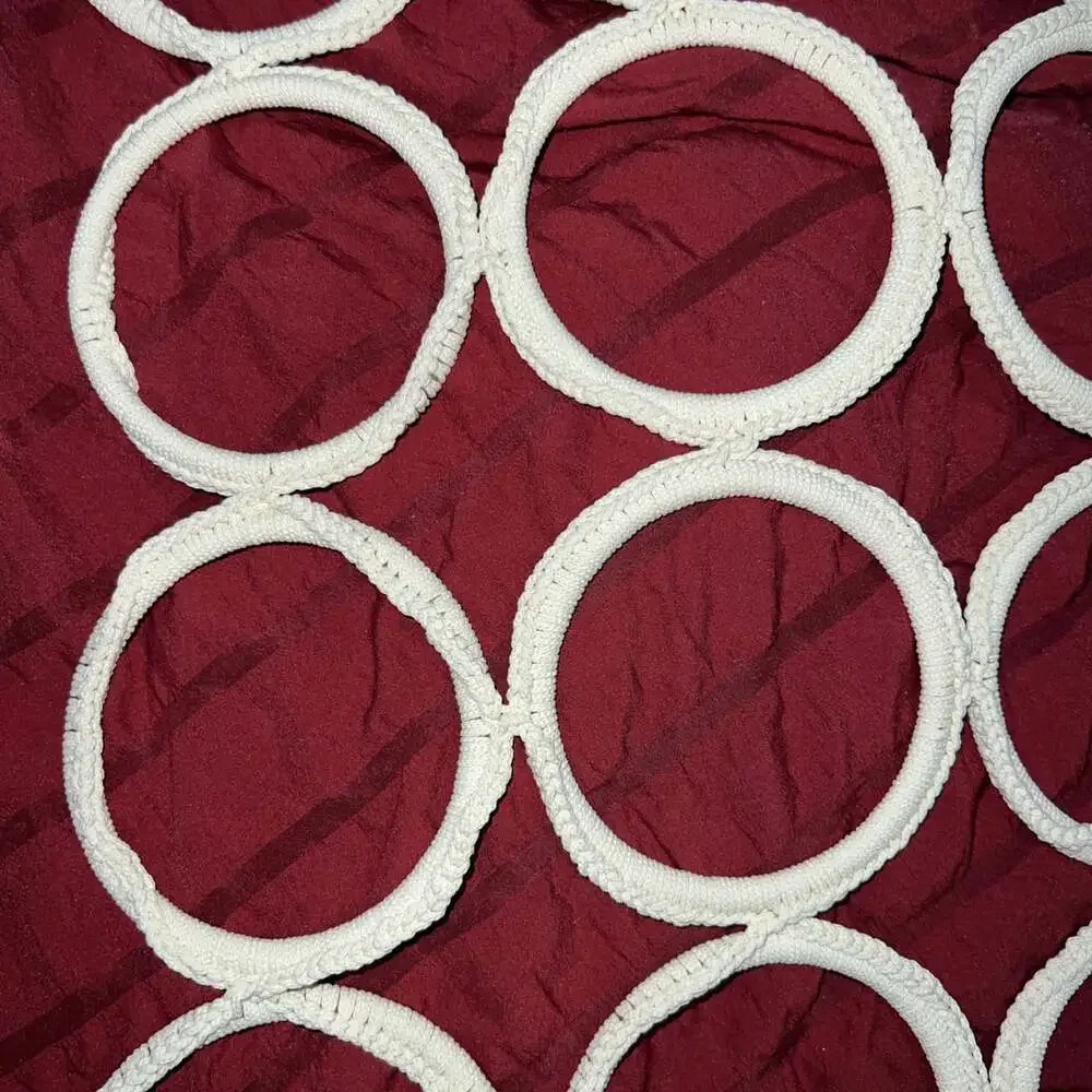 IKEA 28 Ring Komplement Ivory Macrame Multi Hanger Scarf Holder